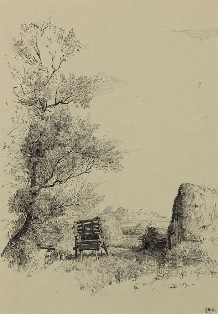 Landschap met boerenkar